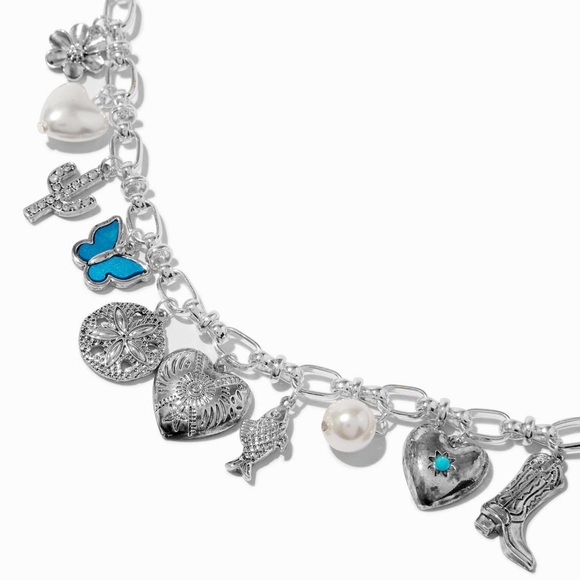 NWOT Silver-tone Cowgirl Charm Necklace - Picture 2 of 2